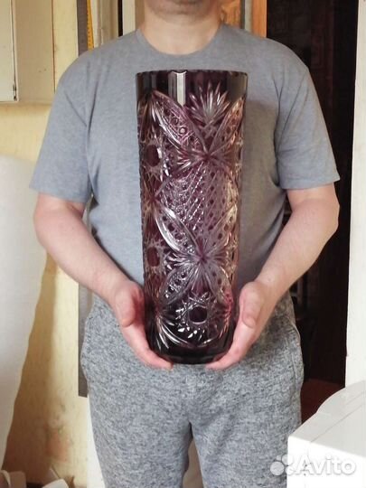 Большая ваза СССР. Н-45 см. Толщ. 1,5 см. 5,4 кг