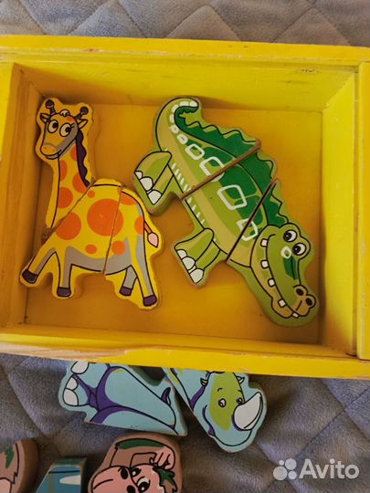 Развивающие игрушки. Пазлы из дерева