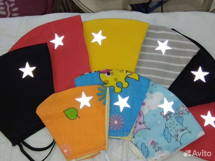 Маски многоразовые, двухслойные