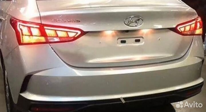 Задний бампер hyundai solaris 2 рест 2020-2023 25