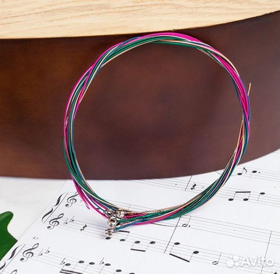 Струны для гитары цветные