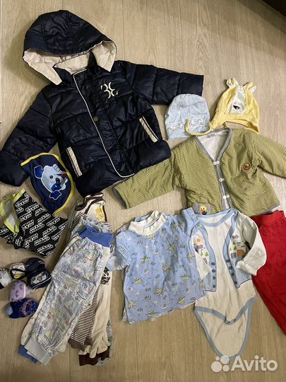 Вещи пакетом на мальчика до 1,5 лет