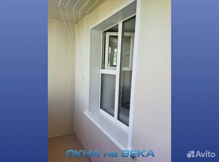 Остекление балкона, отделка под ключ, окна пвх