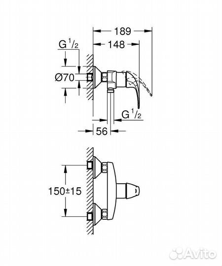 Смеситель для душа Grohe BauCurve 23631000