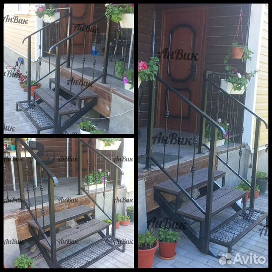 Крыльцо ступени перила лестница