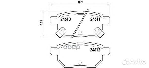 Колодки тормозные дисковые зад P83083 Brembo