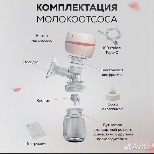 Молокоотсос электрический портативный