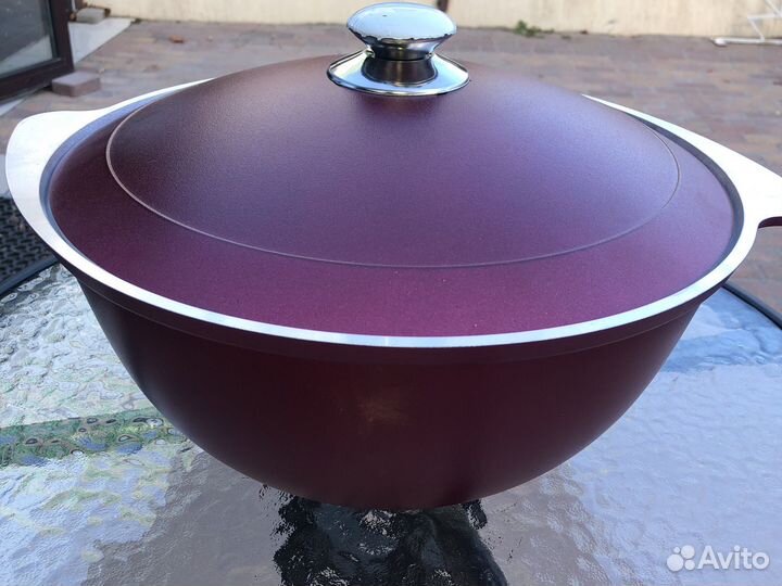 Казан бордовый алюминиевый 7л kukmara