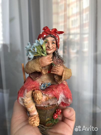 Ватная елочная игрушка