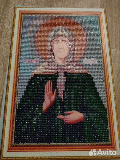 Икона алмазная мозаика Матрона