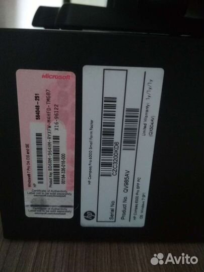 Пк HP Compaq Pro 6300