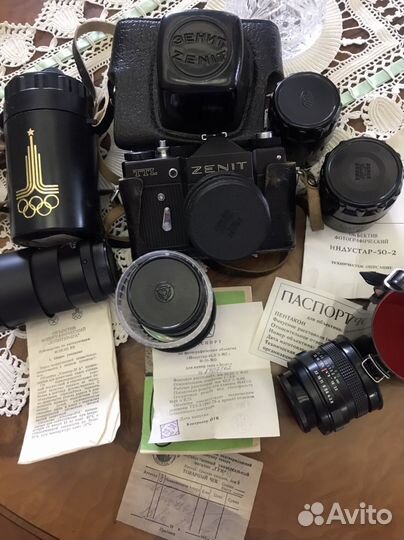 Фотоаппарат и обьективы(Юпитер, Индустар,Pentacon)