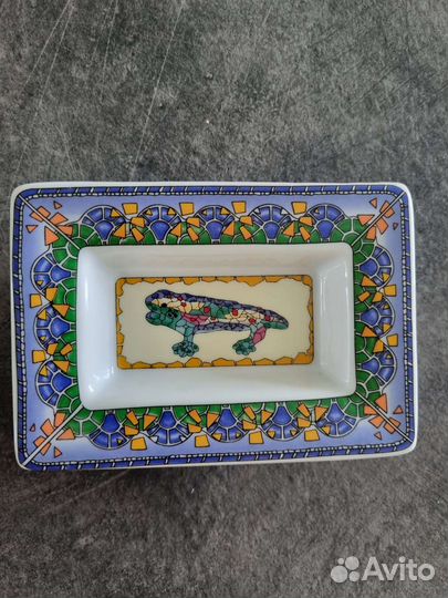 Пепельница фарфор ящерица Гуэль