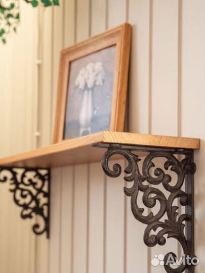 Кронштейн держатель для полки чугун