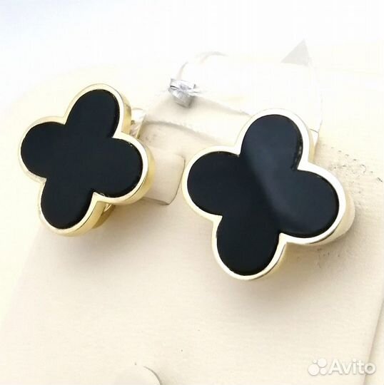 Серьги / 14,35г / золото 585 / агат