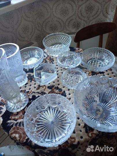 Хрустальные вазы,салатницы,пепельницы СССР