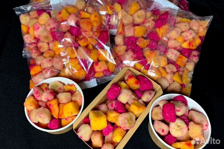 Микс манго ананас дракон банан шоковая заморозка