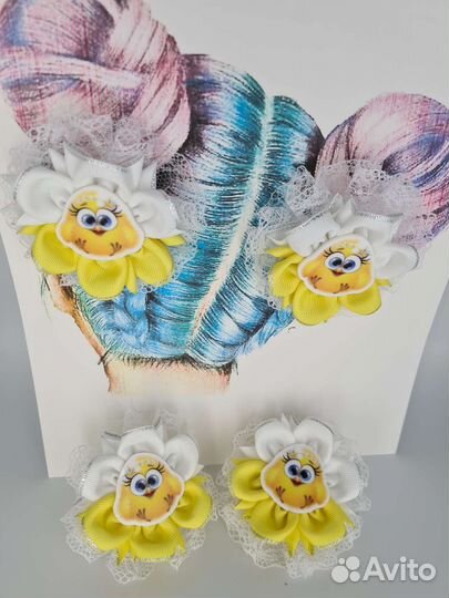 Бантики для волос, цыпленок