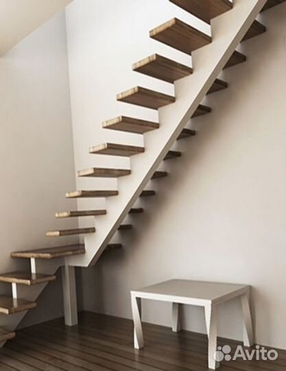 Металлокаркас Г-образной Лестницы в Коттедж