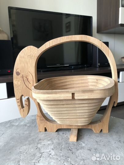 Ваза корзина для фруктов деревянная складная Шри-Л