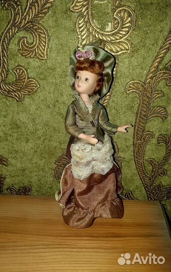 Коллекционный мишка тедди кукла фарфор