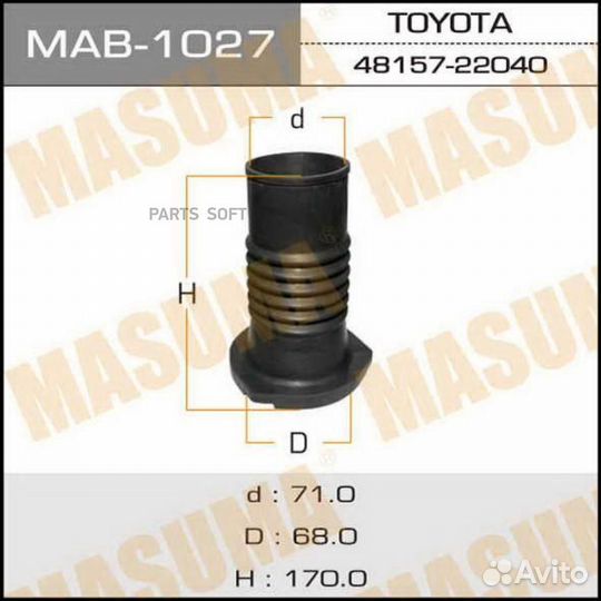 Masuma MAB1027 Пыльник аморт.пер. toyota mark 2/ch