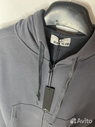 Зип худи Stone Island синяя