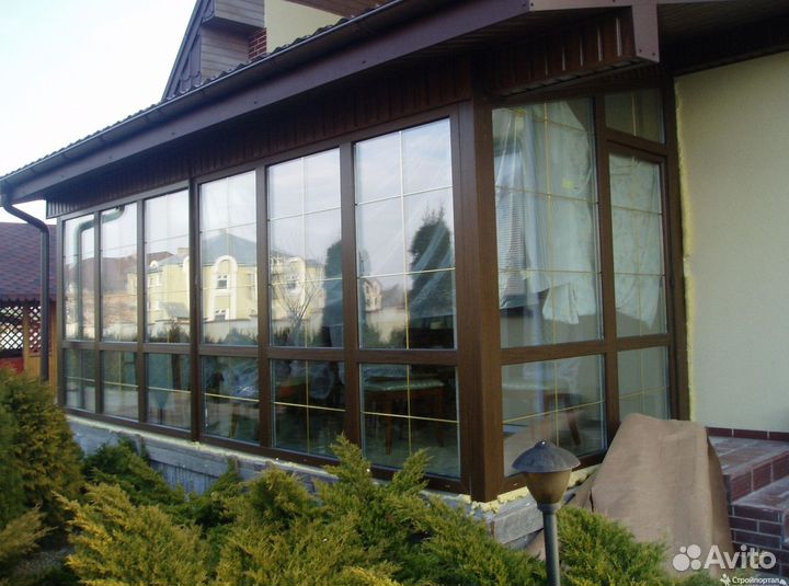 Остекление веранды с отделкой