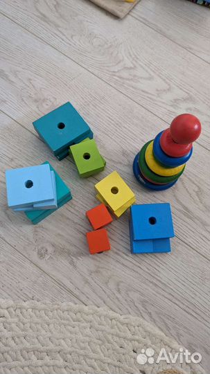 Детские развивающие игрушки деревянные
