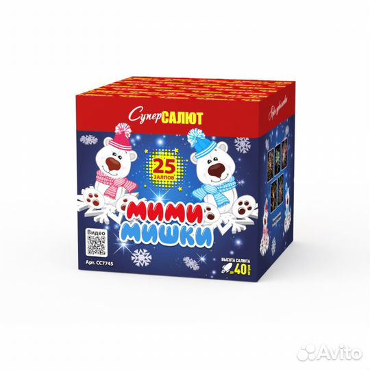 Фейерверк Мими мишки 25 залпов