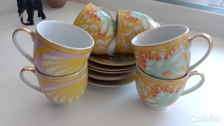 Чашка с блюдцем фарфор