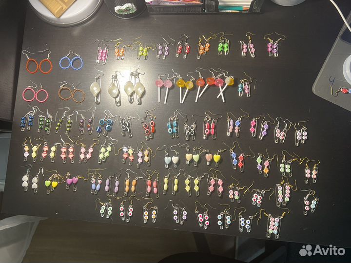 Серьги из бисера ручной работы