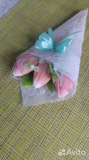 Букет тюльпанов из мыла