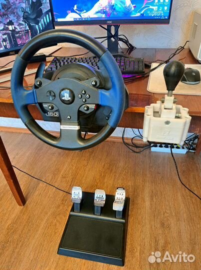 Игровой руль thrustmaster t150 pro с Zshifter 7+1