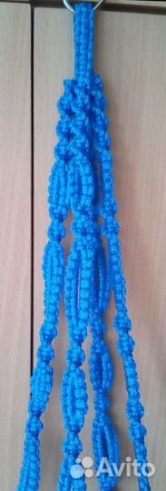 Подвесное кашпо для цветов. Макраме, ручная работа