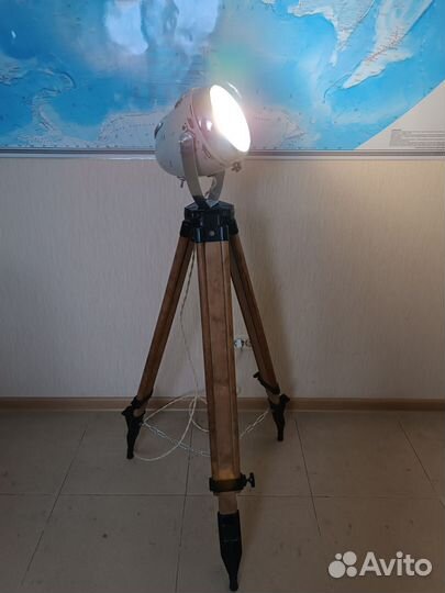 Светильник напольный мото фара лофт