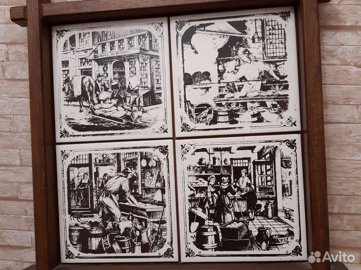 Настенное панно из керамических плиток, винтаж,Nl