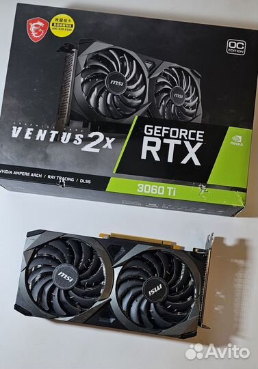 Видеокарта MSI RTX 3060 TI ventus 2X (LHR)