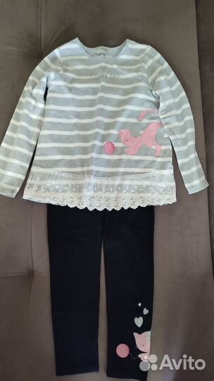 Лонгслив и легинсы для девочки 134