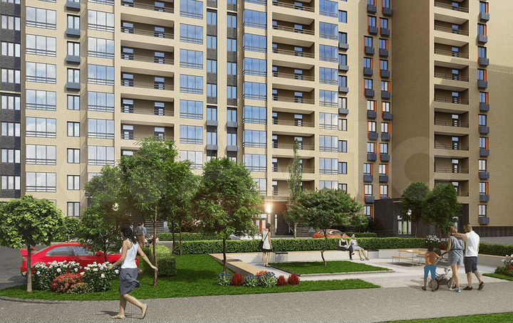 2-к. квартира, 66,3 м², 7/17 эт.