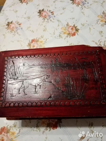 Деревянная шкатулка старинная