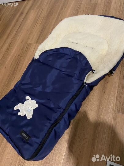 Зимний меховой конверт в коляску, санки Womart