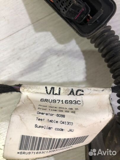 Проводка двери задняя левая volkswagen polo 5 1.6