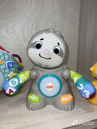 Fisher price Ленивец Ежик Лось Бобер
