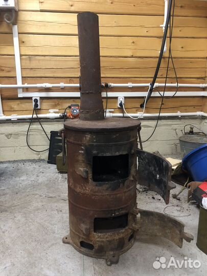 Печь буржуйка чугунная армейская