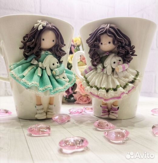 Декор кружек из полимерной глины