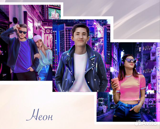 Портрет по фото на холсте