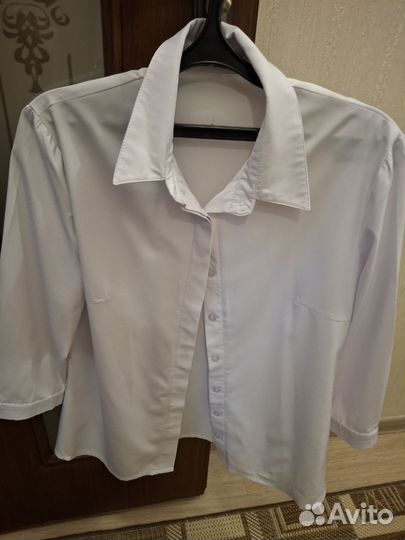 Блузки белые 48 размер