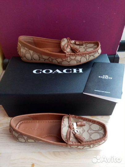 Мокасины женские оригинал Coach 6 US (36)