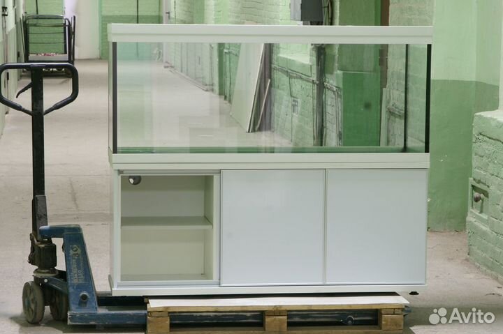 Аквариум 450 литров пластик абс белый + мдф